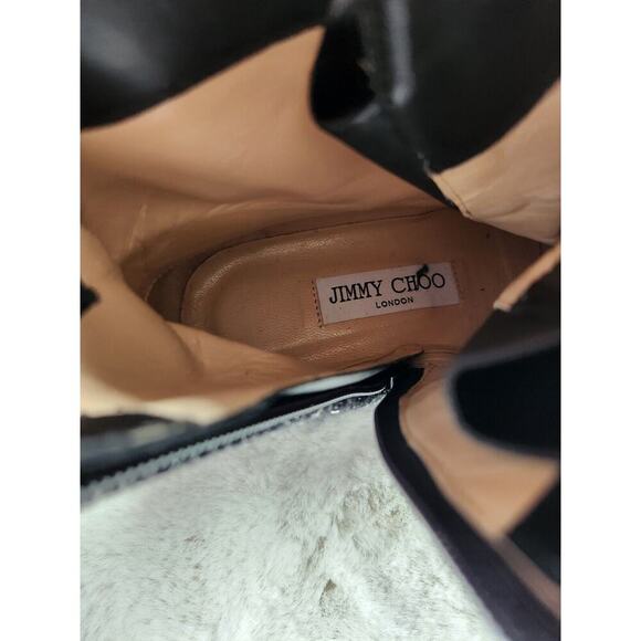 NWOB Jimmy Choo Cora Marl Embellished Glistening Tweed Combat Boots Sz EU 36 - Picture 10 of 13